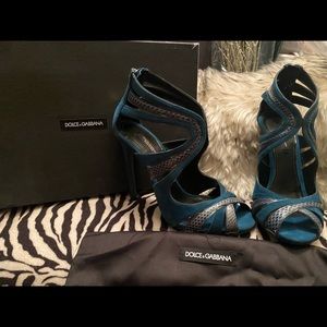 Dolce & Gabbana Suede Snake Effect